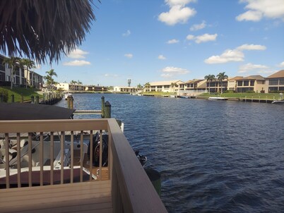 Newly updated 2/25 2-bedroom 2 bath condo with 3 steps to the Pool in Cape Coral