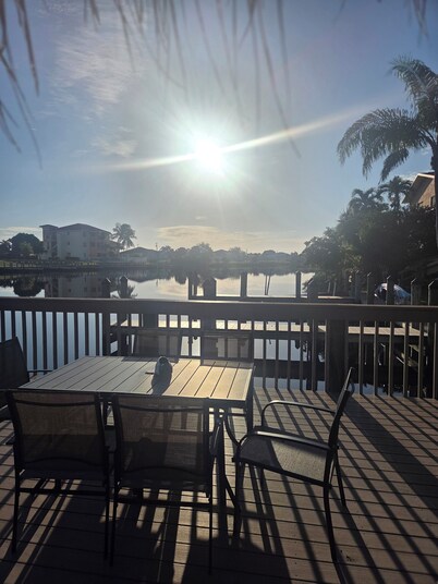 Newly updated 2/25 2-bedroom 2 bath condo with 3 steps to the Pool in Cape Coral