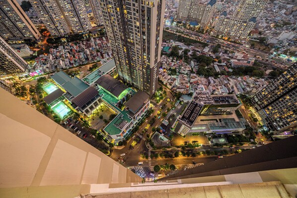 Skyline One Bedroom Apartment with Balcony and City View | View from room