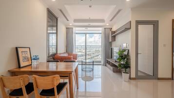 Skyline Two Bedrooms Apartment with Balcony and City View | View from room