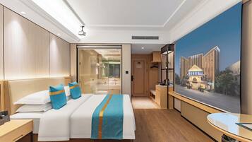 Business Single Room, 1 King Bed, Non Smoking | 1 bedroom, premium bedding, individually decorated, laptop workspace