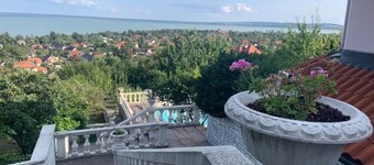 Villa in a picturesque setting with a panoramic view of the lake Balaton