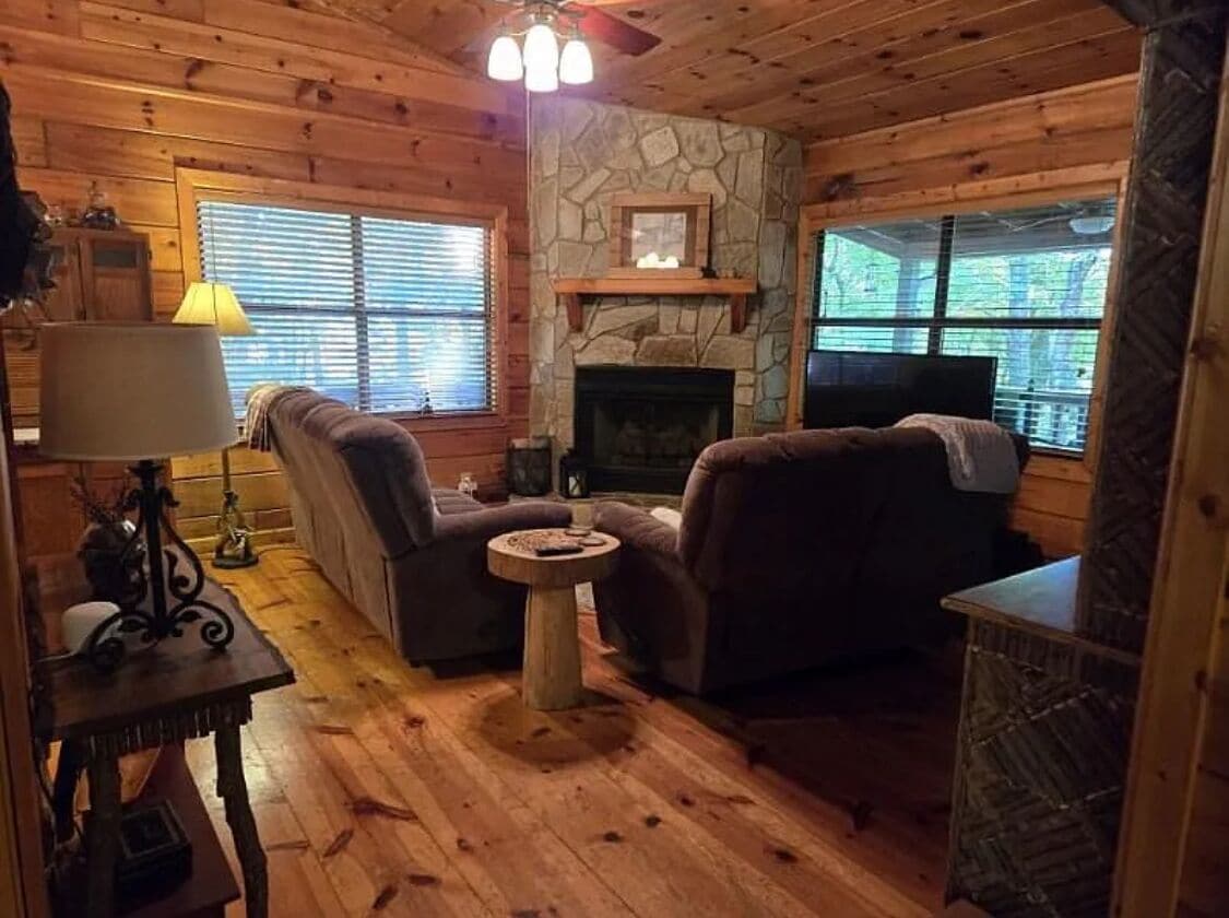 TV, fireplace, foosball