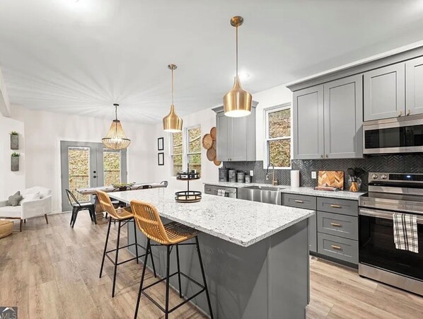 Microwave, oven, stovetop, dishwasher