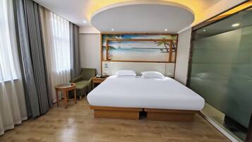 Premium bedding, down duvets, minibar, individually decorated