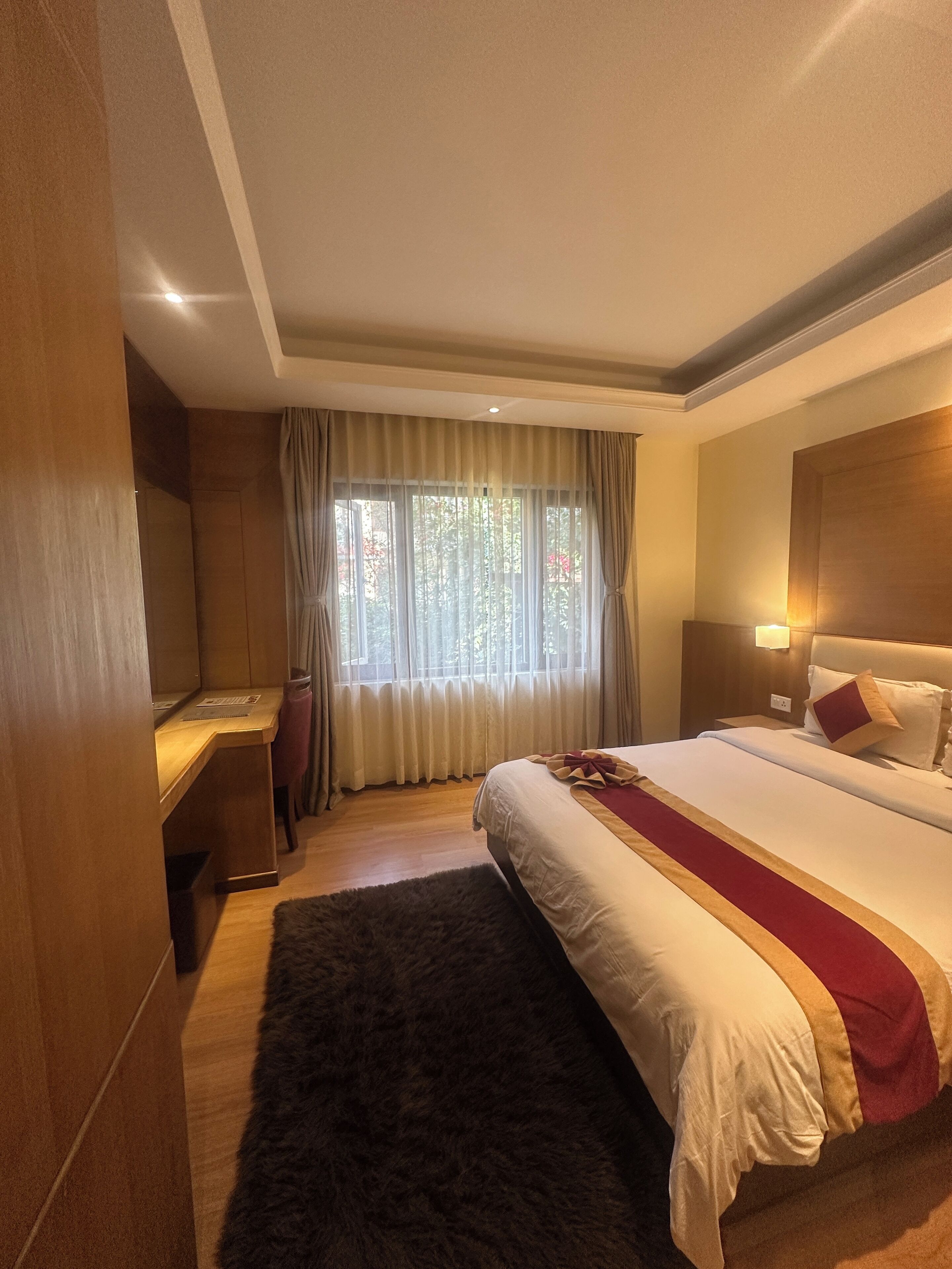Deluxe Double Room, City View | Desk, laptop workspace, blackout curtains, soundproofing