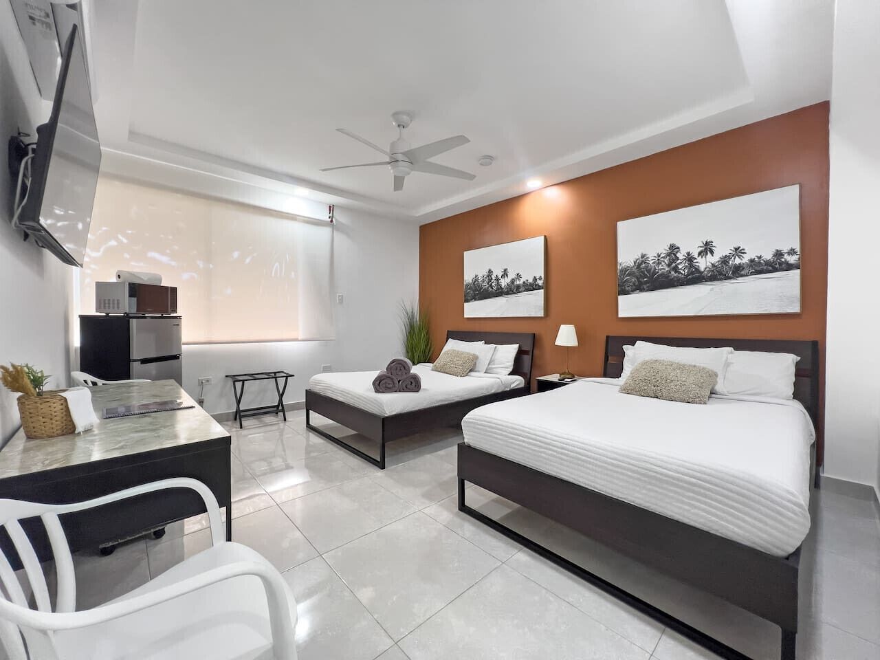 1 bedroom, desk, travel crib, free WiFi