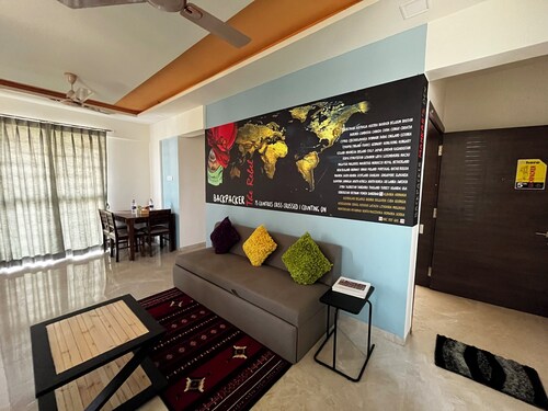 Anahat Host-all : Cozy 2-bedroom apartment in Nashik with WiFi, AC Max 6 Pax