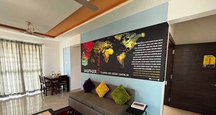 Anahat Host-all : Cozy 2-bedroom apartment in Nashik with WiFi, AC Max 6 Pax