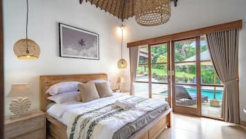 Suite, 1 kamar tidur, pemandangan kolam renang | 1 kamar tidur, seprai katun Mesir, seprai premium, dan brankas