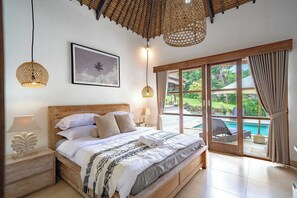Suite, 1 Bedroom, Pool View | 1 bedroom, Egyptian cotton sheets, premium bedding, in-room safe - JENDI Village (Ungasan)