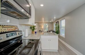 Microwave, oven, stovetop, dishwasher