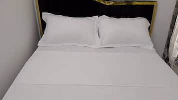 2 bedrooms, blackout curtains, iron/ironing board, free WiFi