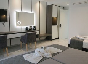 Deluxe Triple Room, Balcony | Living area - Oros Paradise Hotel (Rhodes)