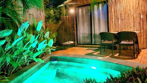 Villa – standard, bassengutsikt | Privat boblebad