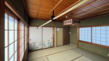 Family Quadruple Room, Garden View | In-room safe, blackout drapes, iron/ironing board, free WiFi