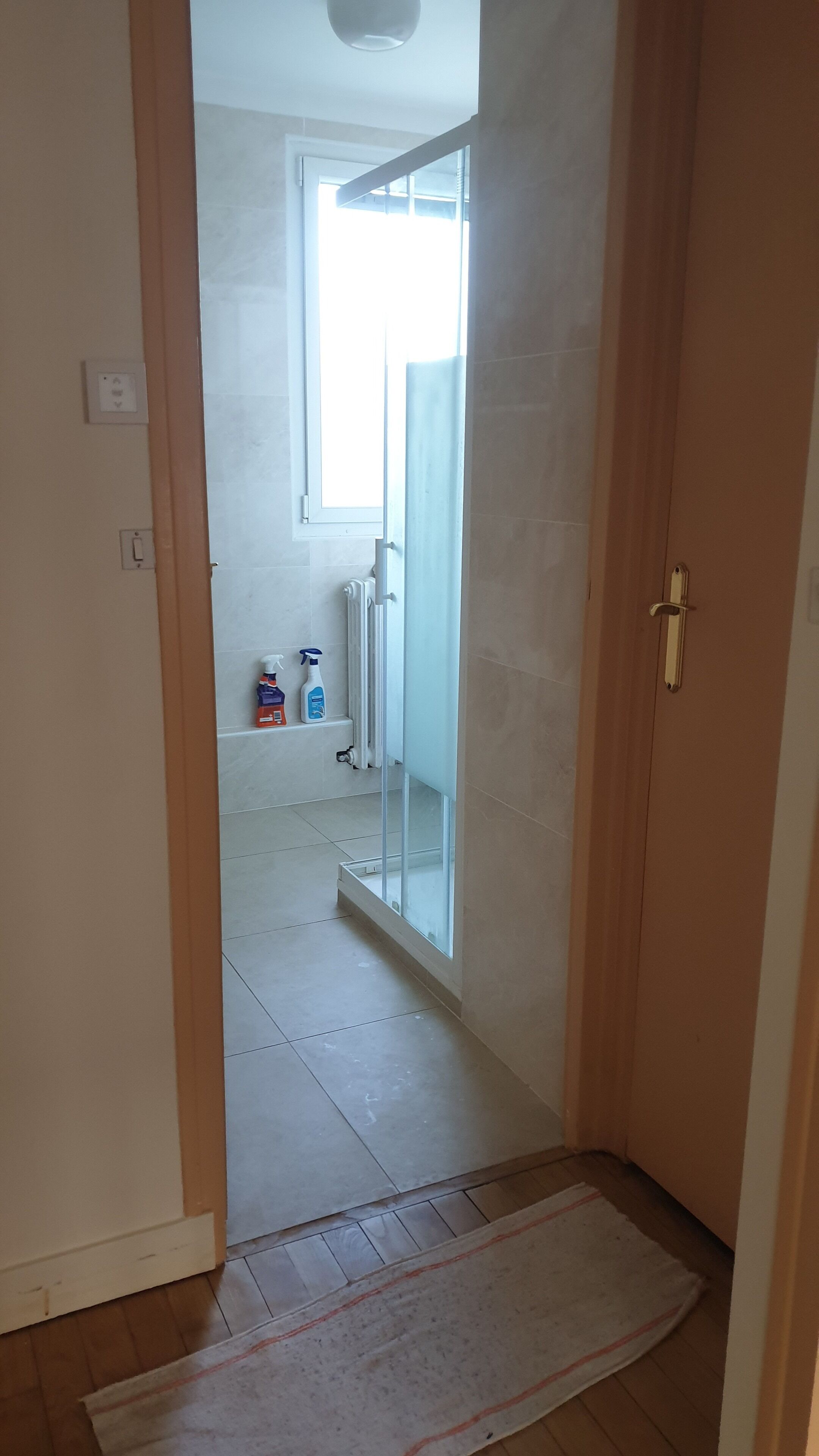 Regadera, secadora de cabello, toallas, jabón 