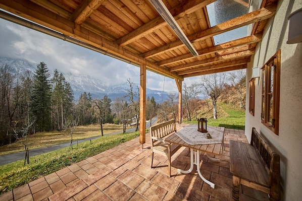 Comfort Apartment, 2 Bedrooms, Sauna, Mountain View | Balcony view