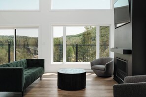 TV, fireplace, table football, offices