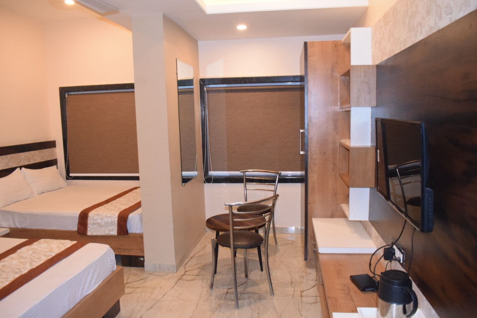 Double or Twin Room, City View | Memory-foam beds, free WiFi, bed sheets