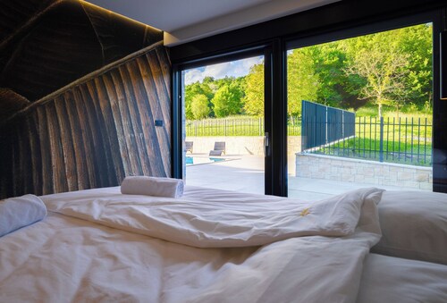 Luxury villa with private pool, hot tub and huge garden for groups of 14+ people