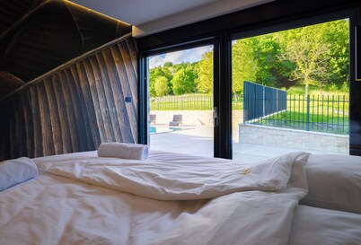 Luxury villa with private pool, hot tub and huge garden for groups of 14+ people