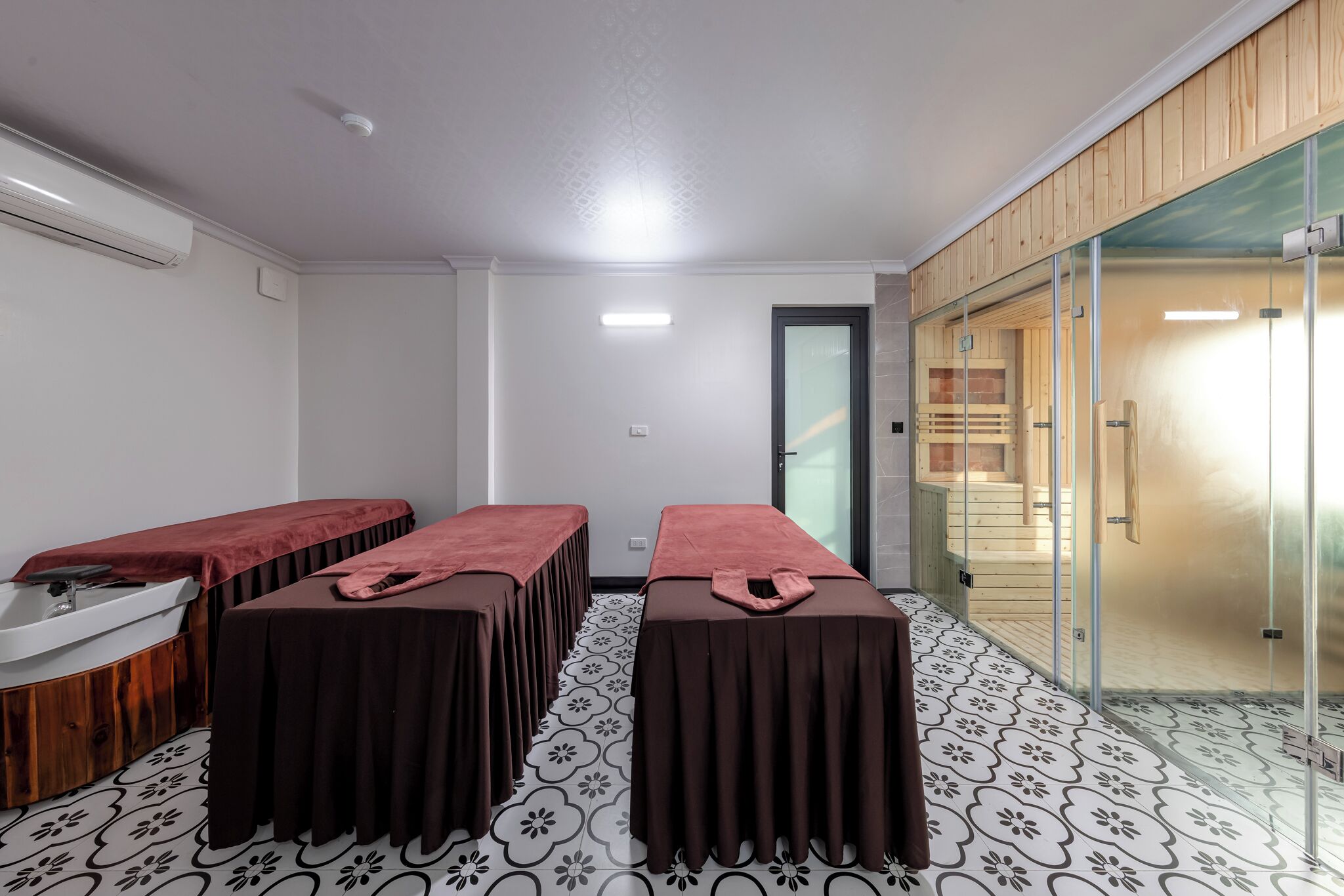 Salas para tratamentos a dois, aromaterapia