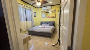 2 habitaciones, tabla de planchar con plancha, wifi y ropa de cama