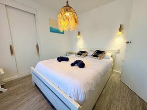 2 bedrooms, iron/ironing board, travel crib, WiFi