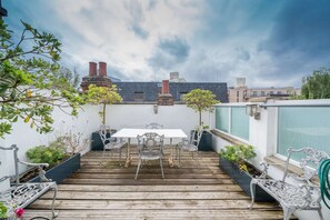 Luksusleilighet, byutsikt | Terrasse/patio