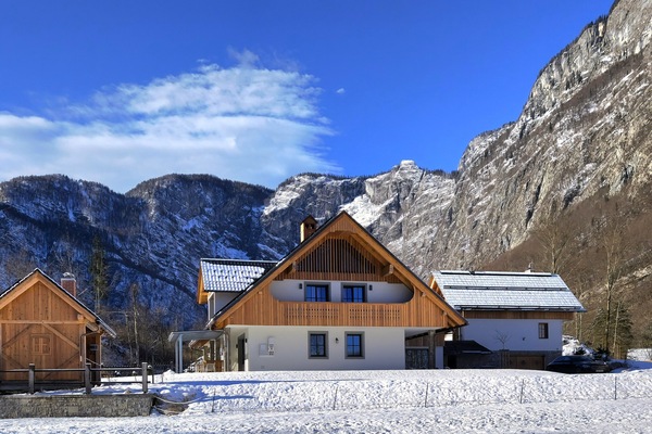 Luxury alpine Villa in winter