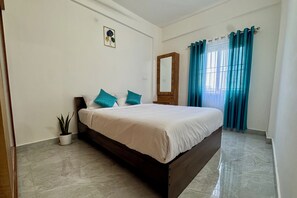 Appartamento Superior, 1 letto queen con divano letto, angolo cottura, vista giardino | 1 camera, una cassaforte in camera, postazione laptop, tende oscuranti