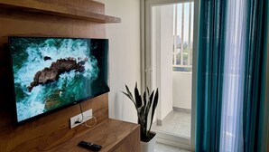 Leilighet – superior, 1 queensize-seng med sovesofa, tekjøkken, hageutsikt