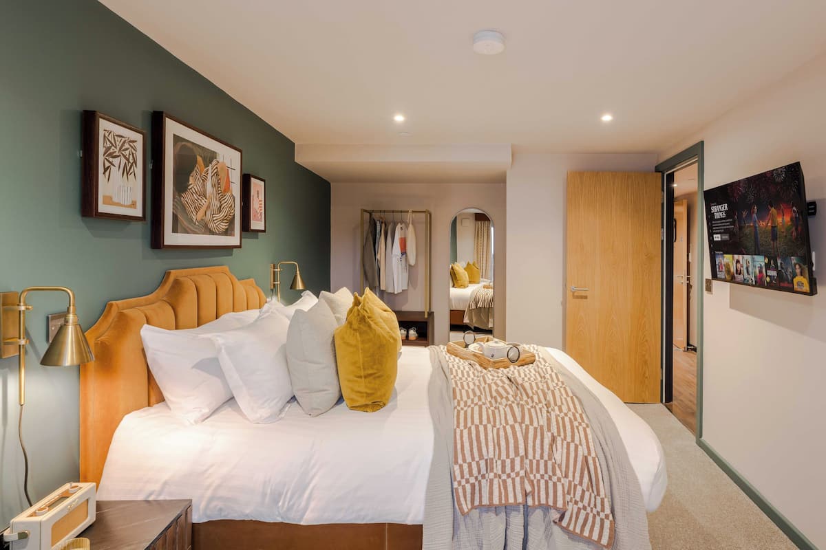 1 habitación y ropa de cama hipoalergénica