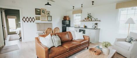 TV connectée, cheminée, livres