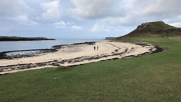 Plage, chaises longues