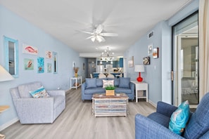 Condo, Multiple Beds (Shoalwater 1005) | Living area | DVD player