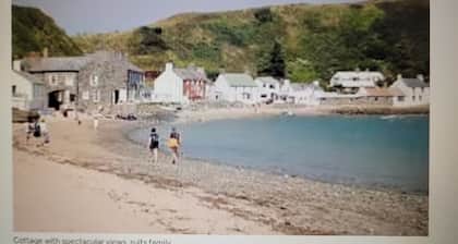 Cottage with Spectacular views to Cardigan Bay and the mountains