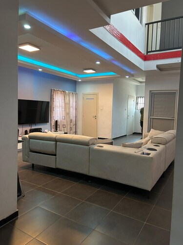 Spacious 4-bedroom house with AC and WiFi in charming Adenta Municipality