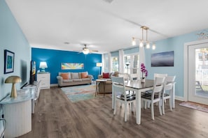 Condo, Multiple Beds (Beachview 102 - Flaming Sunrise) | Living area - Beachview 102 - Flaming Sunrise (Navarre)