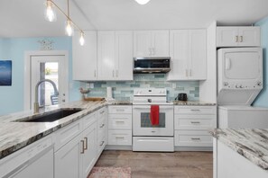 Condo, Multiple Beds (Beachview 102 - Flaming Sunrise) | Private kitchen | Oven, toaster - Beachview 102 - Flaming Sunrise (Navarre)
