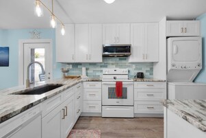 Condo, Multiple Beds (Beachview 102 - Flaming Sunrise) | Private kitchen | Oven, toaster