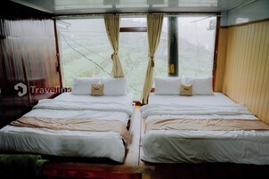 Cabaña familiar | Escritorio, sistema de insonorización, wifi gratis y ropa de cama
