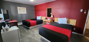 Classic Double Room, 2 Double Beds | Laptop workspace, free WiFi, bed sheets