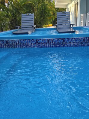 Outdoor pool, a heated pool