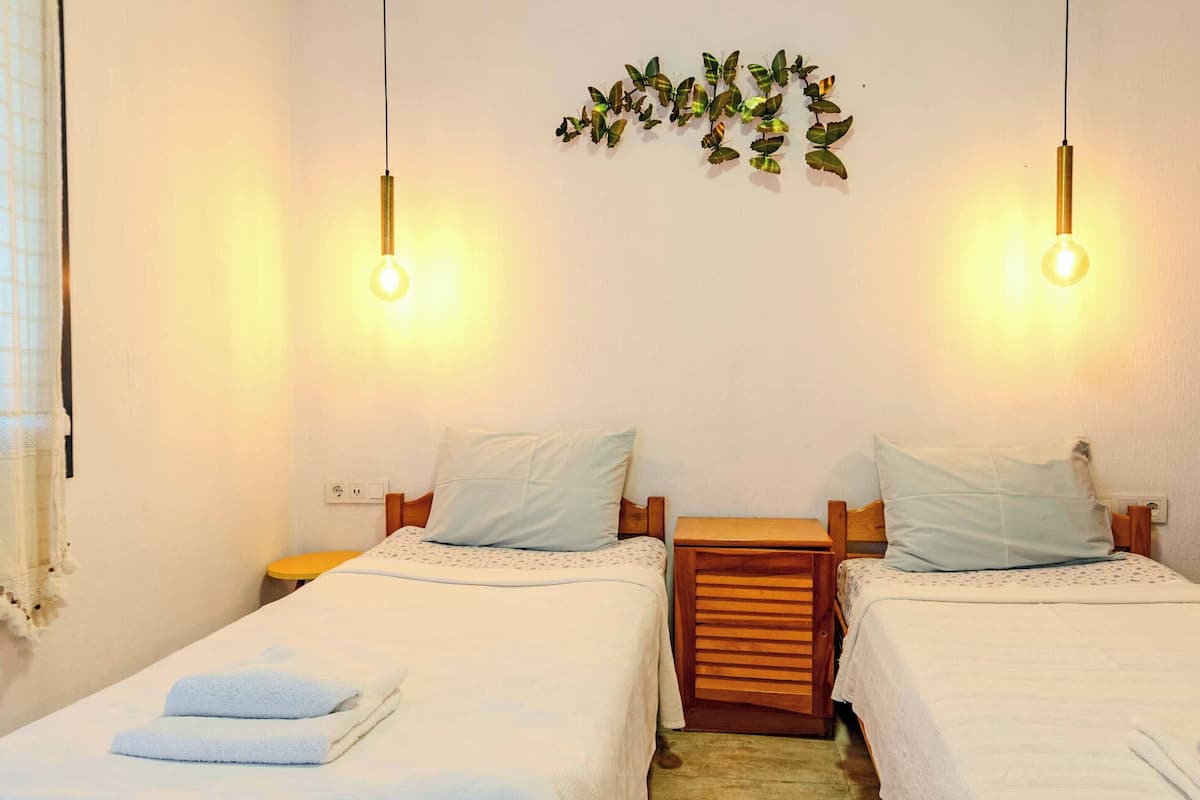 Twin Room, Garden View | Desk, iron/ironing board, free WiFi