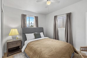 2 bedrooms, iron/ironing board, travel cot, WiFi
