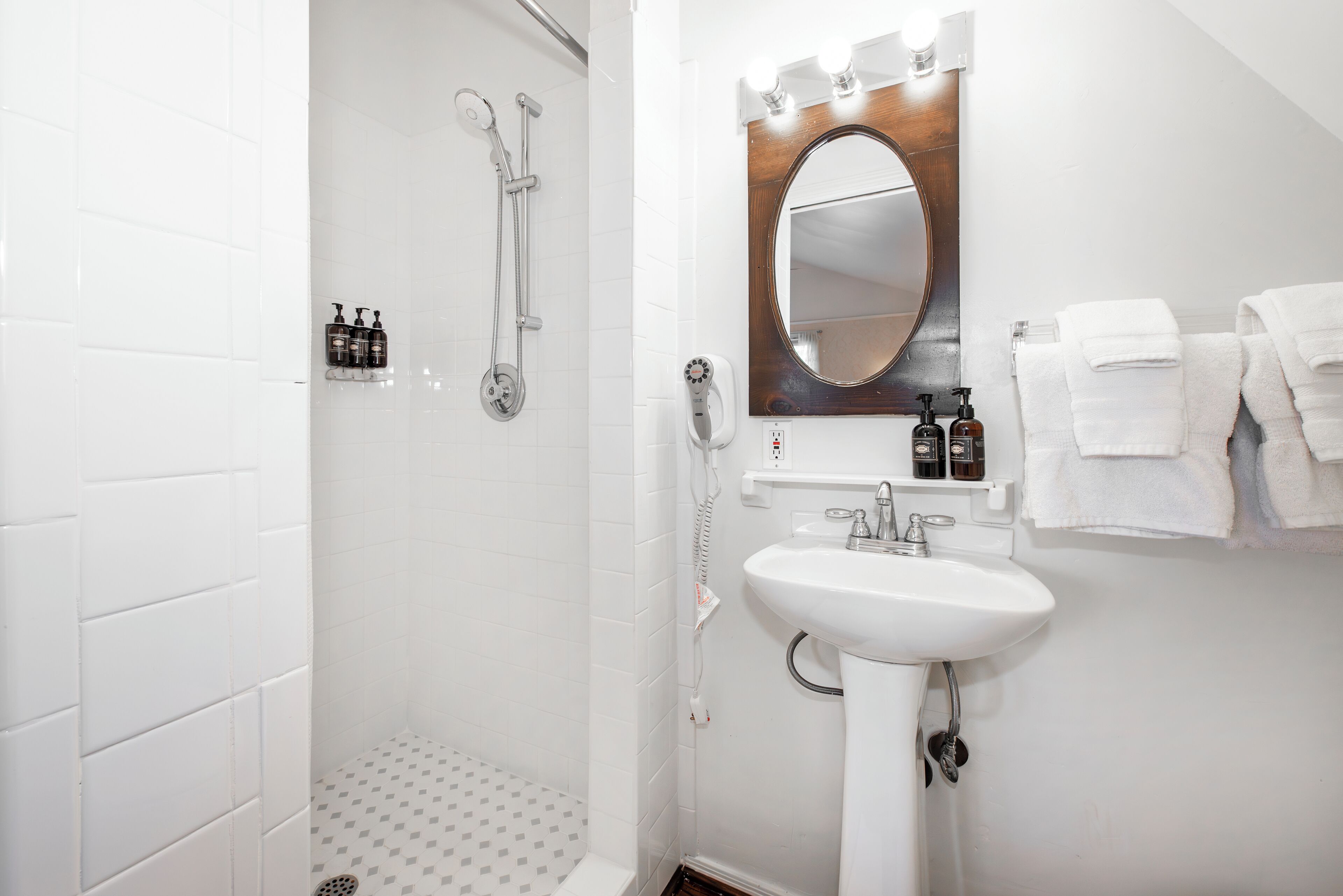 Shower, hair dryer