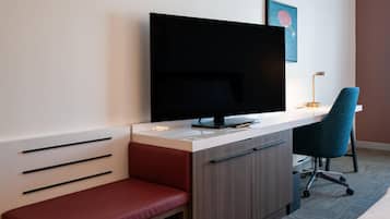 Een strijkplank/strijkijzer, gratis wifi