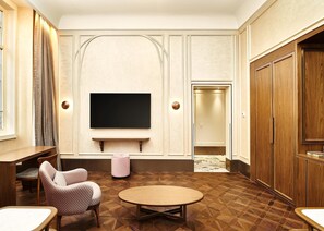 Suite, 1 King Bed (Generali Han) | Living area | 55-inch TV with cable channels - Les Temps Istanbul Karakoy, Curio Collection By Hilton (Istanbul)